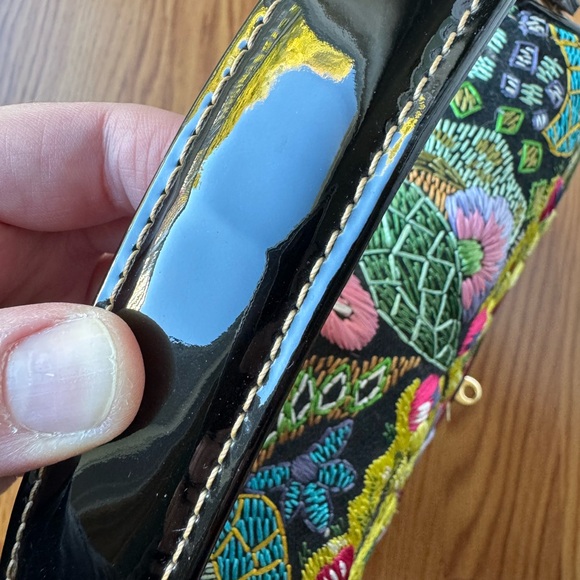 Eric Javits Wicker Bag Frog Print Embroidery - Picture 17 of 17